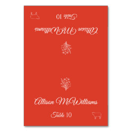 Mariage Place Fleur sauvage carte Elégance-Viande-
