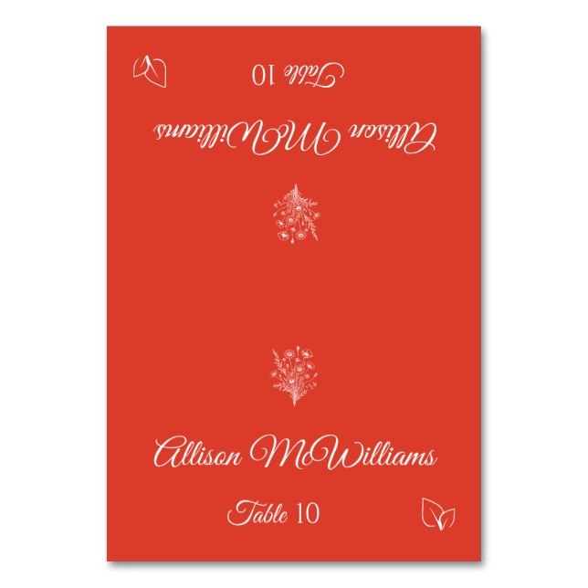 Mariage Place Fleur sauvage de carte Elégance-Végé (Par défaut)