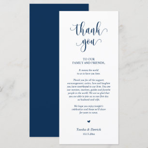 Mariage Place Réglage Merci, Carte Bleue Marine