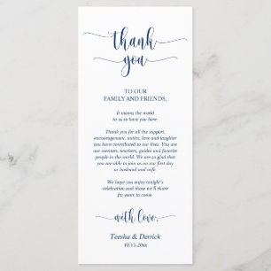 Mariage Place Réglage Merci, Carte Bleue Marine