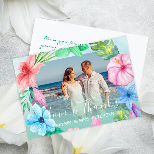 Mariage plage hibiscus tropical PHOTO merci