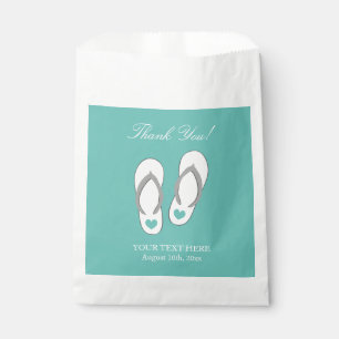 Mariage plage personnalisé merci fête sacs de fave