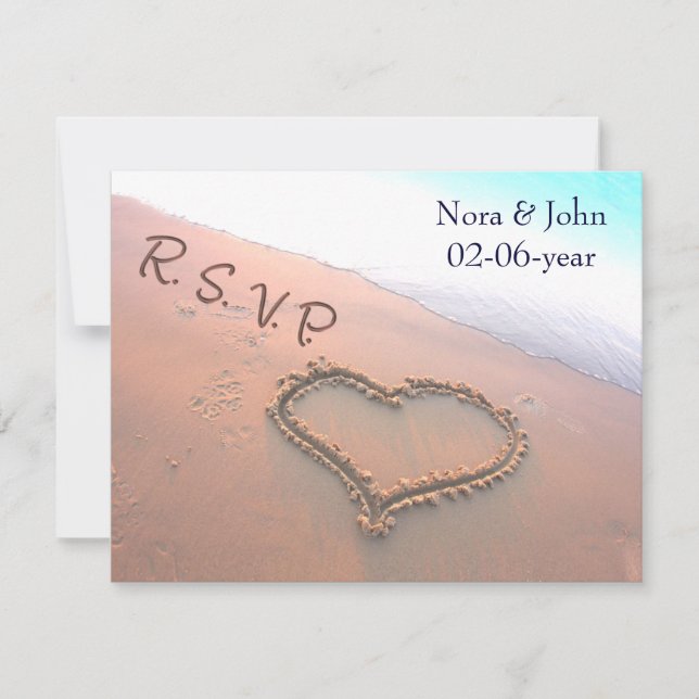 mariage plage RSVP (Devant)