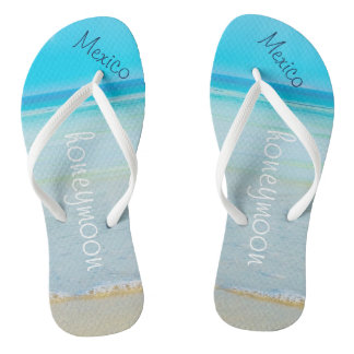 Mariage plage | Tongs | Nom de la mariée | Océan