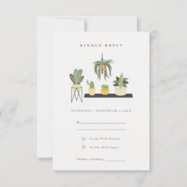 Mariage Plante Succulent à pois mou RSVP