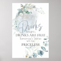 Mariage | Poster Dusty Blue Over the Moon in Love