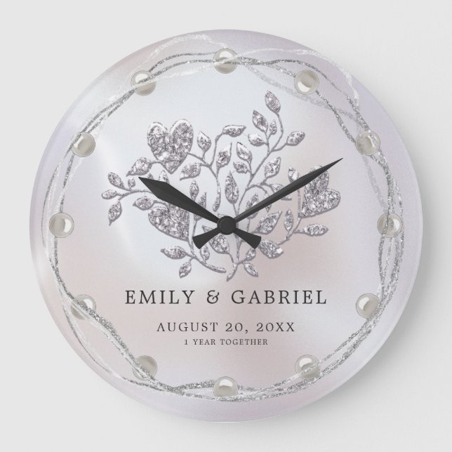 Mariage Premier Anniversaire Grande horloge (Recto)