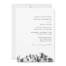 Mariage Raleigh Elegant Skyline Invitation