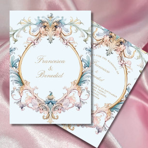 Mariage Regency Élégante Invitation baroque Vintag