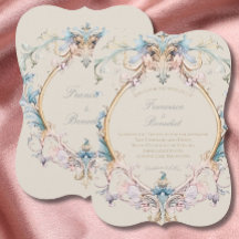 Mariage Regency Élégante Invitation Vintage