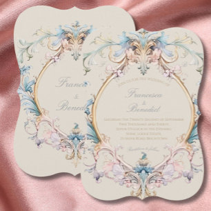 Mariage Regency Élégante Invitation Vintage
