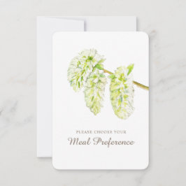 Mariage repas choix catalogues verts cartes de rép