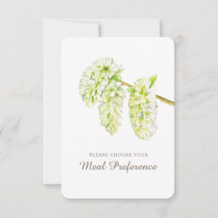 Mariage repas choix catalogues verts cartes de rép