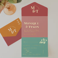 Mariage Rétro des Années Soixante-Dix | Invitation