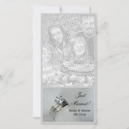 Mariage Rings Juste Marié Faire-part Carte photo