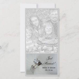 Mariage Rings Juste Marié Faire-part Carte photo