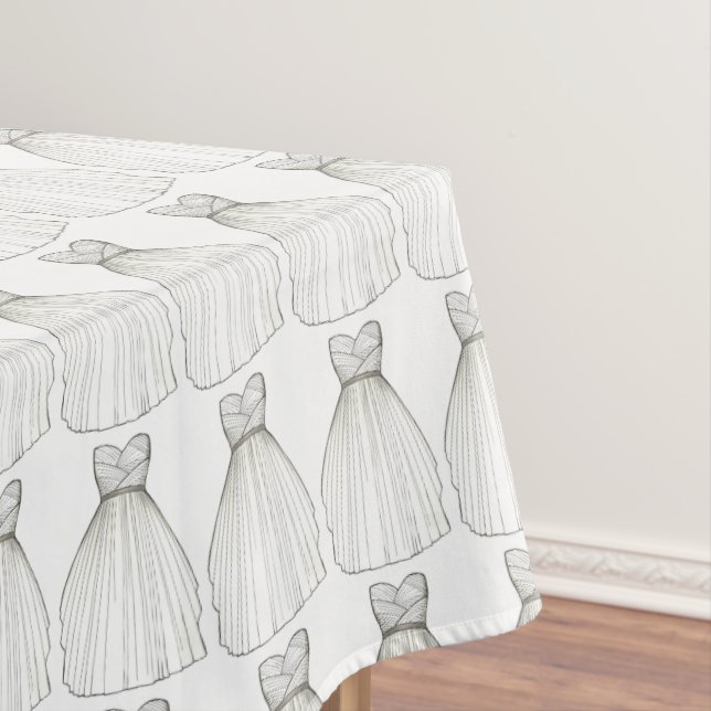 Mariage robe Gown Fête des mariées Nappe (In Situ)