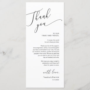 Mariage romantique Cadre Carte de remerciements