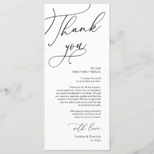 Mariage romantique Cadre Carte de remerciements