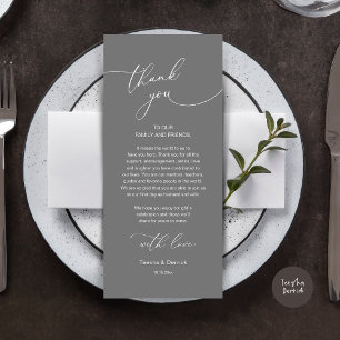 Mariage romantique Cadre Carte de remerciements