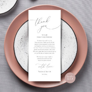 Mariage romantique Cadre Carte de remerciements