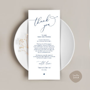 Mariage romantique Cadre Carte de remerciements