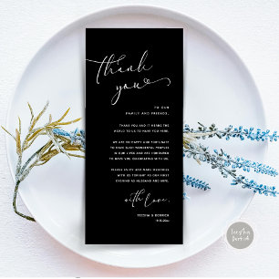 Mariage romantique Cadre Carte de remerciements