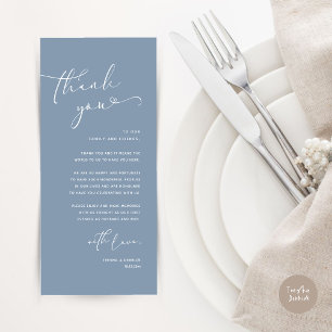 Mariage romantique Cadre Carte de remerciements