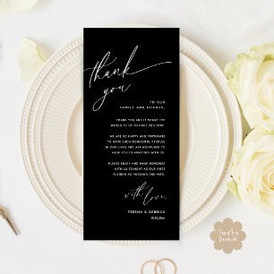 Mariage romantique Cadre Carte de remerciements