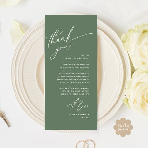 Mariage romantique Cadre Carte de remerciements