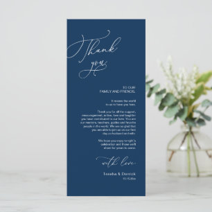Mariage romantique Cadre Carte de remerciements