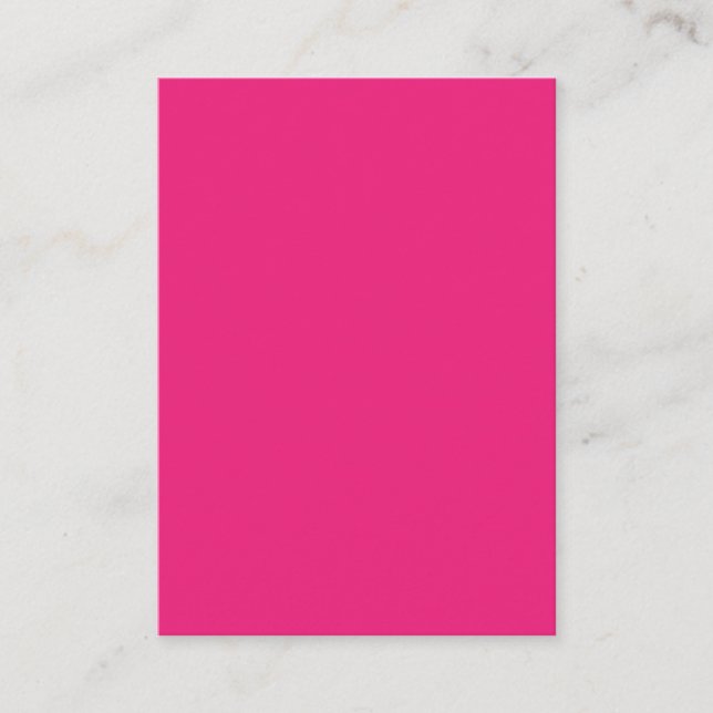 Mariage Rose Chaud | Invitation de couleur unie au (Devant)