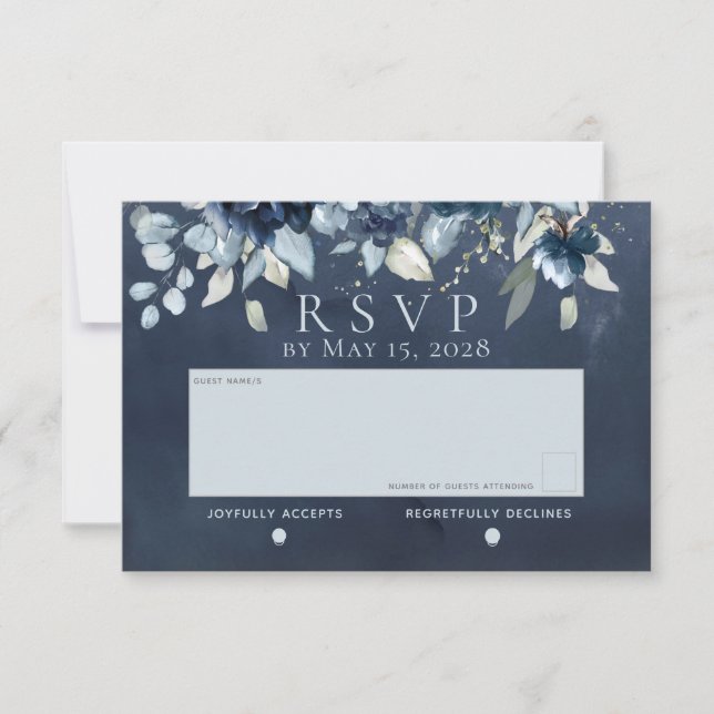 Mariage Rose en cascade Pas de carte RSVP de choix (Devant)