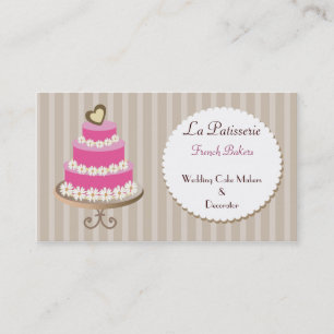 mariage rose pâtissiers cartes de visite