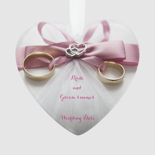 Mariage rose Ruban Favoriser l'ornement (devant)