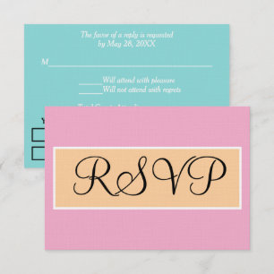 Mariage Rose Sable de Plage Bleu Ecume de Mer RSVP