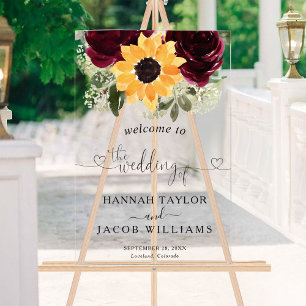 Mariage Rose Sunflower Bienvenue