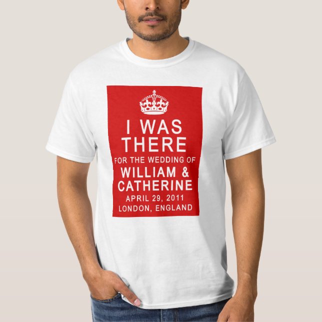 Mariage royal J'ÉTAIS LÀ Tshirts (Devant)