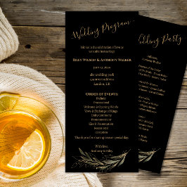 Mariage royal noir tout en un programme de mariage