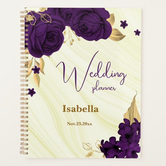 mariage royal violet or fleuri (Devant)