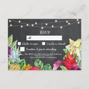 Mariage RSVP Aloha Cartes Tropicales Invitations