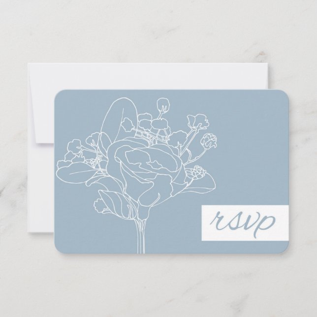 Mariage RSVP (Bleu Diamant) (Devant)