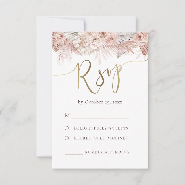 mariage RSVP boho (Devant)
