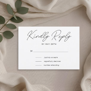 Mariage RSVP de lettrage moderne à la main