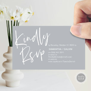 Mariage RSVP, Élégance Décontractée, Invitation ré
