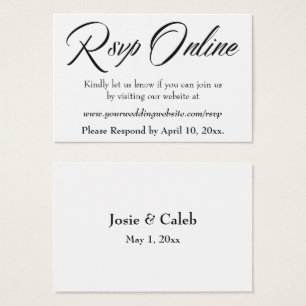 Mariage RSVP en ligne Insérer un script noir, blan