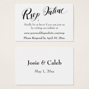 Mariage RSVP en ligne Insérer un script noir, blan