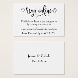 Mariage RSVP en ligne Insérer un script noir, blan