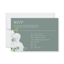 Mariage RSVP Fleur Pomme Blanche