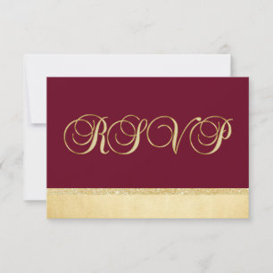 Mariage RSVP personnalisé Burgundy Fall Gold